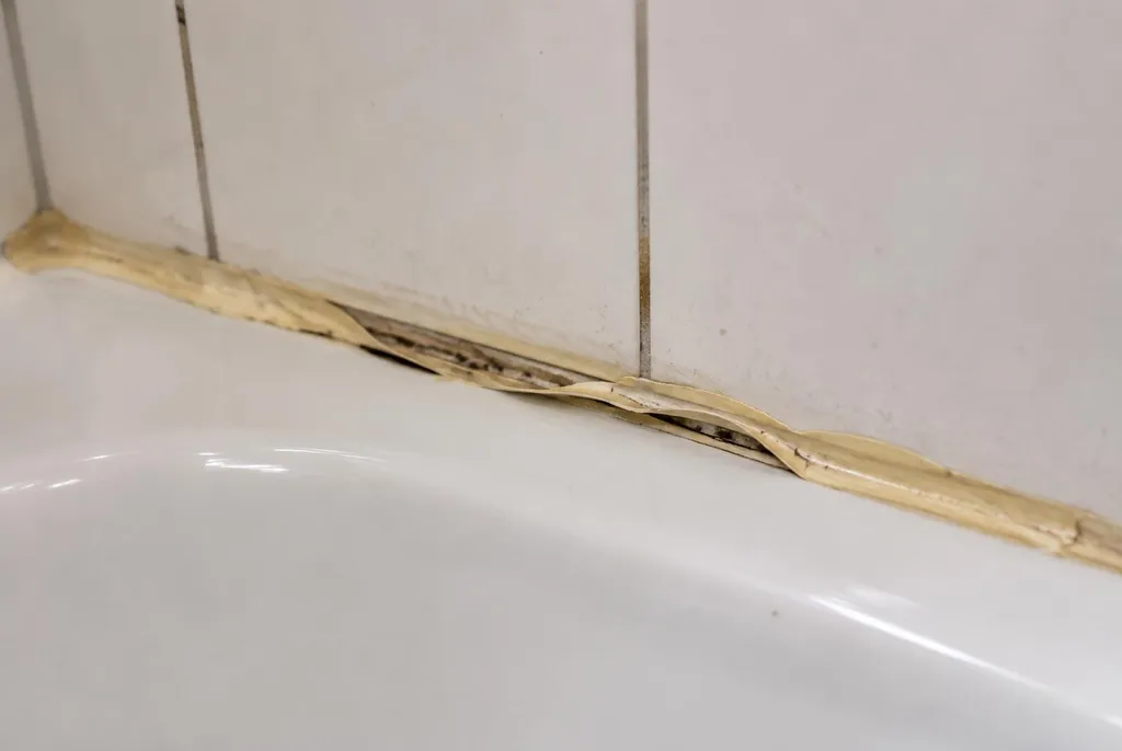 Kitbedrijf Pijnacker – loslatende kit naast het bad